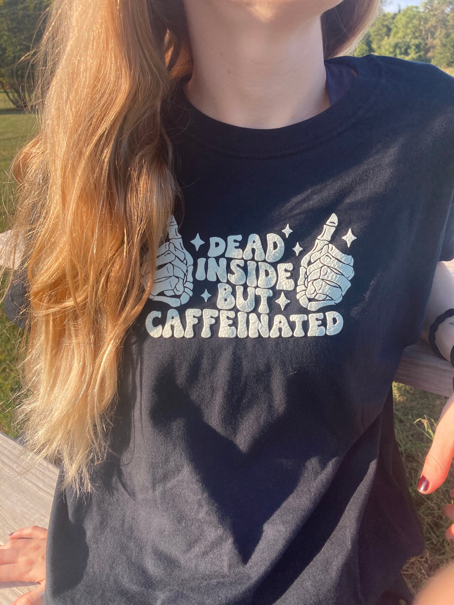 'Dead Inside but Caffeinated' Short Sleeve T-Shirt